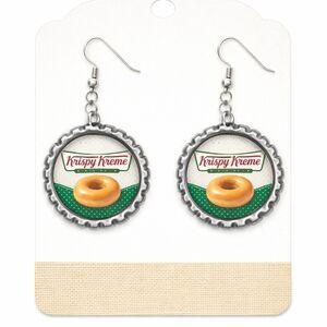 Krispy Kreme set pair Earrings Lite Weight Silver Color